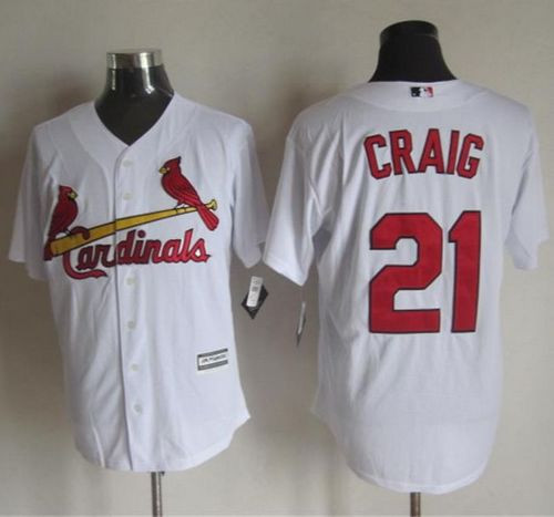 St. Louis Cardinals #21 Allen Craig White New Cool Base Stitched Baseball Jersey