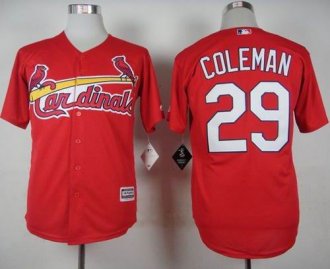 St. Louis Cardinals #29 Vince Coleman Red Cool Base Stitched Baseball Jersey