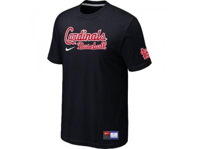 St. Louis Cardinals Black NEW Short Sleeve Practice T-Shirt St. Louis Cardinals Black NEW Short Sleeve Practice T-Shirt
