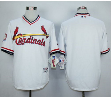 St. Louis Cardinals Blank White 1982 Turn Back The Clock Stitched MLB Jersey
