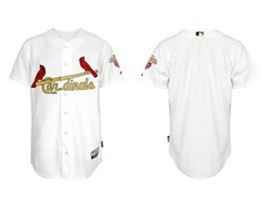 St. Louis Cardinals Blank White With Gold Jerseys