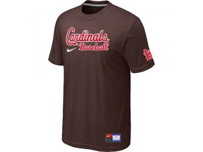 St. Louis Cardinals Brown NEW Short Sleeve Practice T-Shirt St. Louis Cardinals Brown NEW Short Sleeve Practice T-Shirt