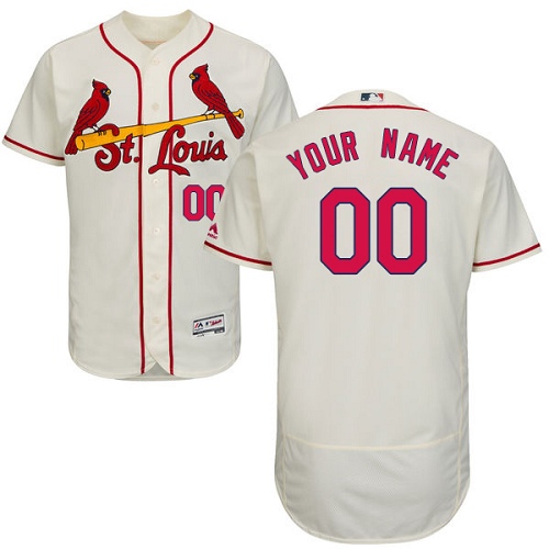 St. Louis Cardinals Cream Men's Customized Flexbase Jersey St. Louis Cardinals Cream Men's Customized Flexbase Jersey