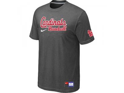 St. Louis Cardinals D.Grey NEW Short Sleeve Practice T-Shirt St. Louis Cardinals D.Grey NEW Short Sleeve Practice T-Shirt