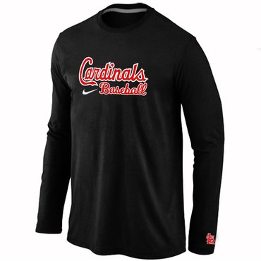 St. Louis Cardinals Long Sleeve T-Shirt Black St. Louis Cardinals Long Sleeve T-Shirt Black