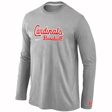 St. Louis Cardinals Long Sleeve T-Shirt Grey St. Louis Cardinals Long Sleeve T-Shirt Grey