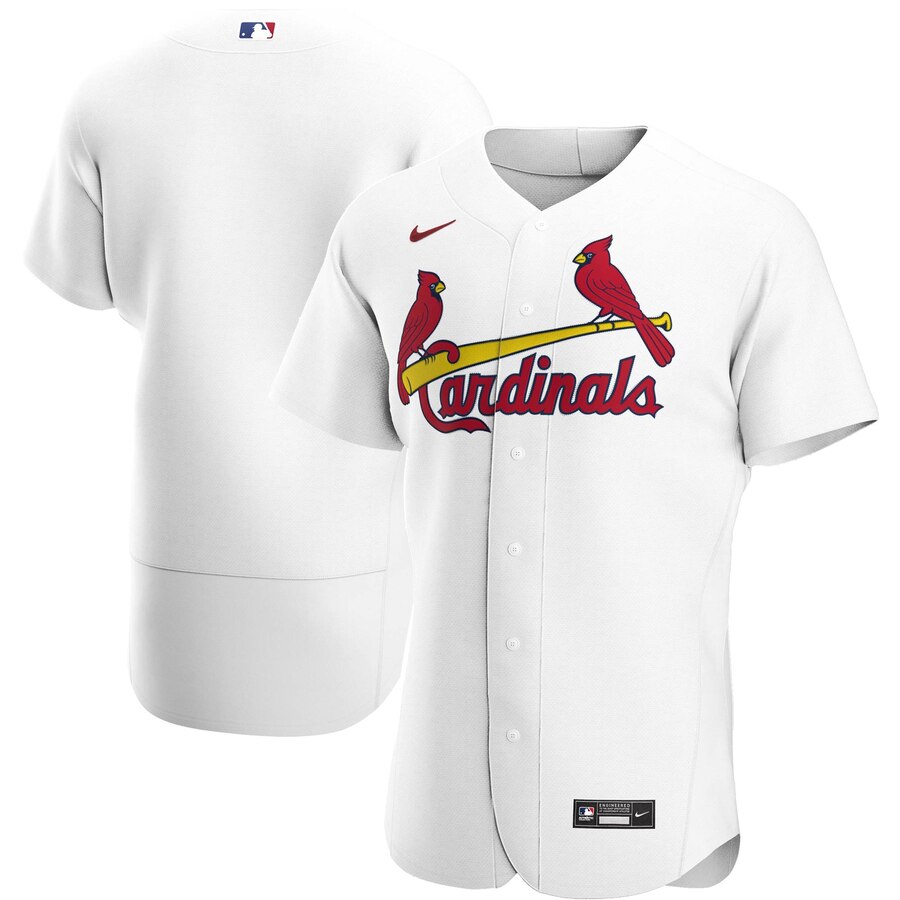 St. Louis Cardinals Men's Nike White Home 2020 Authentic Team MLB Jersey St. Louis Cardinals Men's Nike White Home 2020 Authentic Team MLB Jersey