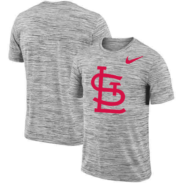 St. Louis Cardinals Nike Heathered Black Sideline Legend Velocity Travel Performance T-Shirt St. Louis Cardinals Nike Heathered Black Sideline Legend Velocity Travel Performance T-Shirt