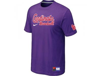 St. Louis Cardinals Purple NEW Short Sleeve Practice T-Shirt St. Louis Cardinals Purple NEW Short Sleeve Practice T-Shirt