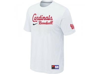 St. Louis Cardinals White NEW Short Sleeve Practice T-Shirt St. Louis Cardinals White NEW Short Sleeve Practice T-Shirt