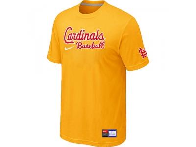 St. Louis Cardinals Yellow NEW Short Sleeve Practice T-Shirt St. Louis Cardinals Yellow NEW Short Sleeve Practice T-Shirt