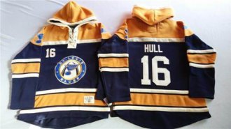 St.Louis Blues #16 Brett Hull Navy Blue Gold Sawyer Hooded Sweatshirt Stitched NHL Jersey St.Louis Blues #16 Brett Hull Navy Blue Gold Sawyer Hooded Sweatshirt Stitched NHL Jersey