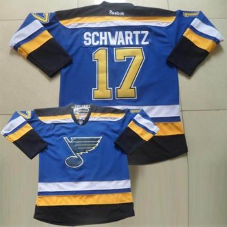 St.Louis Blues #17 Jaden Schwartz Light Blue Home Stitched NHL Jersey