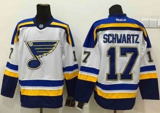 St Louis Blues #17 Jaden Schwartz New White Road Stitched NHL Jersey
