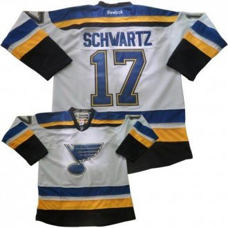 St.Louis Blues #17 Jaden Schwartz New White Road Stitched NHL Jersey