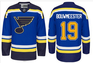 St.Louis Blues #19 Jay Bouwmeester Light Blue Home Stitched NHL Jersey