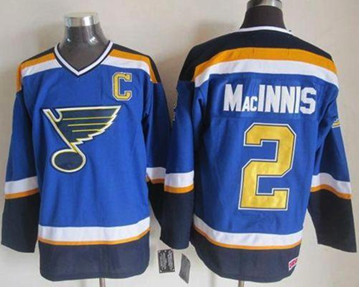 St Louis Blues #2 Al MacInnis Light Blue CCM Throwback Stitched NHL Jersey