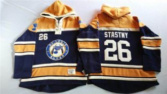 St.Louis Blues #26 Paul Stastny Navy Blue Gold Sawyer Hooded Sweatshirt Stitched NHL Jersey St.Louis Blues #26 Paul Stastny Navy Blue Gold Sawyer Hooded Sweatshirt Stitched NHL Jersey