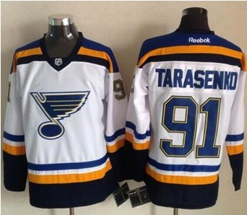 St.Louis Blues #91 Vladimir Tarasenko White Stitched NHL Jersey