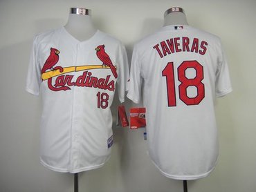 St.Louis Cardinals #18 Oscar Taveras White Cool Base Stitched Baseball Jersey