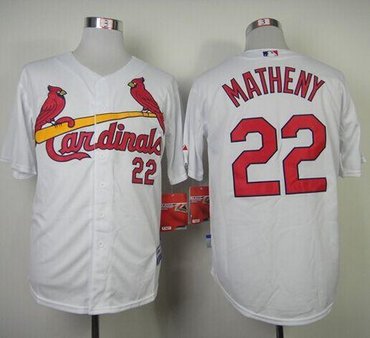 St.Louis Cardinals #22 Mike Matheny White Cool Base Baseball Jersey