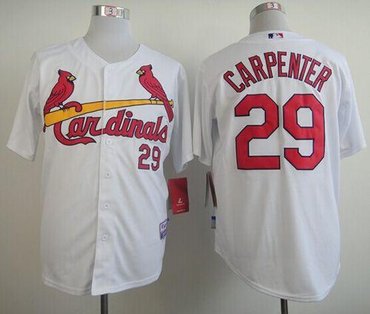 St.Louis Cardinals #29 Chris Carpenter White Stitched Baseball Jersey
