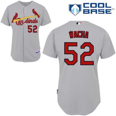 St.Louis Cardinals #52 Michael Wacha Grey Cool Base Stitched Baseball Jersey