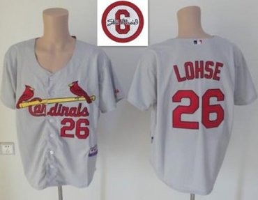 St.Louis Cardinals 26 Kyle Lohse Grey Cool Base MLB Jersey 6# Patch
