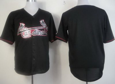 St.Louis Cardinals Blank Black Fashion MLB Jerseys