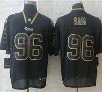 St.Louis Rams #96 Michael Sam Lights Out Black NFL Elite Jersey St.Louis Rams #96 Michael Sam Lights Out Black NFL Elite Jersey