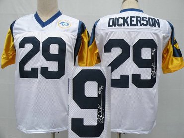 St.Louis Rams 29# Eric Dickerson White Throwback Jersey(Signed Elite) St.Louis Rams 29# Eric Dickerson White Throwback Jersey(Signed Elite)