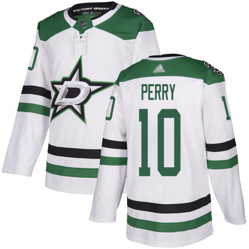 Stars #10 Corey Perry White Road Authentic Stitched Hockey Jersey Stars #10 Corey Perry White Road Authentic Stitched Hockey Jersey
