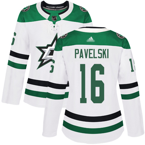Stars #16 Joe Pavelski White Road Authentic Women's Stitched Hockey Jersey Stars #16 Joe Pavelski White Road Authentic Women's Stitched Hockey Jersey