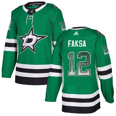 Stars 12 Radek Faksa Green Drift Fashion Adidas Jersey