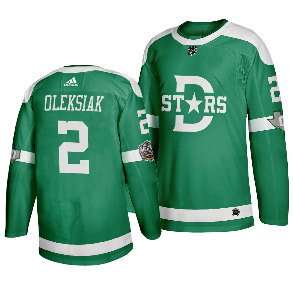 Stars 2 Jamie Oleksiak Green 2020 Winter Classic Adidas Jersey Stars 2 Jamie Oleksiak Green 2020 Winter Classic Adidas Jersey