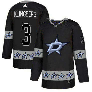 Stars 3 John Klingberg Black Team Logos Fashion Adidas Jersey Stars 3 John Klingberg Black Team Logos Fashion Adidas Jersey