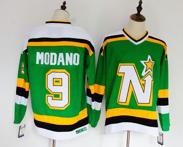 Stars 9 Mike Modano Green CCM Jersey