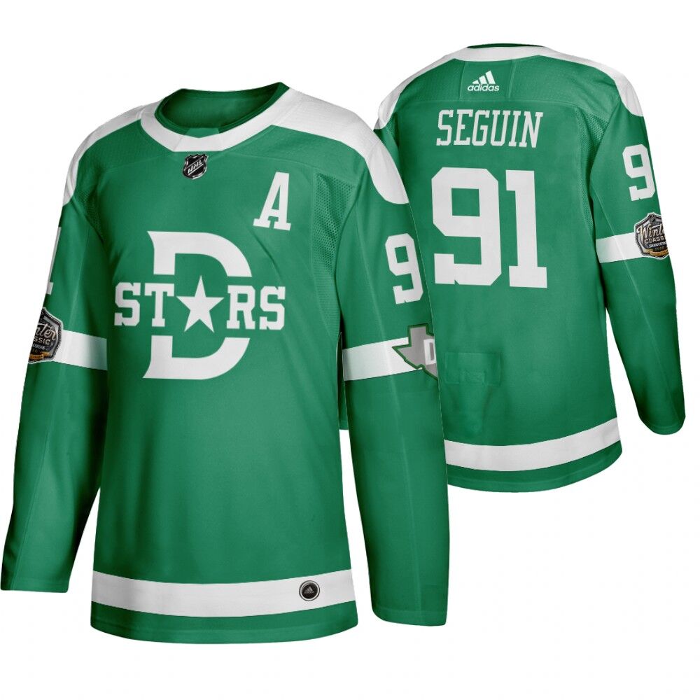 Stars 91 Tyler Seguin Green 2020 Winter Classic Adidas Jersey