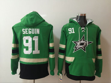 Stars 91 Tyler Seguin Green All Stitched Hooded Sweatshirt