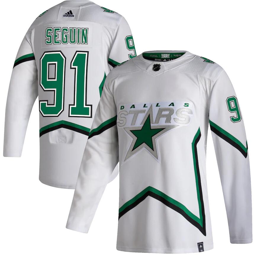 Stars 91 Tyler Seguin White 2020-21 Reverse Retro Adidas Jersey Stars 91 Tyler Seguin White 2020-21 Reverse Retro Adidas Jersey