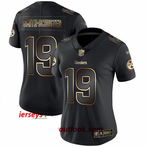 Steelers #19 JuJu Smith-Schuster Black Gold Women's Stitched Football Vapor Untouchable Limited Jersey Steelers #19 JuJu Smith-Schuster Black Gold Women's Stitched Football Vapor Untouchable Limited Jersey