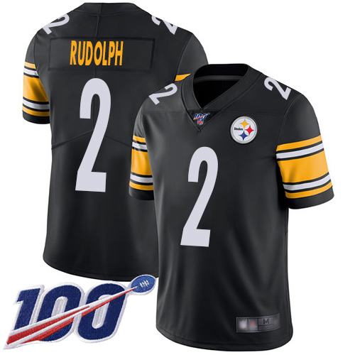 Steelers #2 Mason Rudolph Black Team Color Men's Stitched Football 100th Season Vapor Limited Jersey Steelers #2 Mason Rudolph Black Team Color Men's Stitched Football 100th Season Vapor Limited Jersey