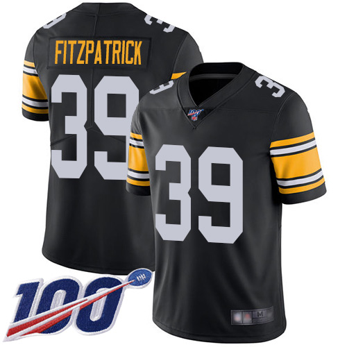 Steelers #39 Minkah Fitzpatrick Black Alternate Men's Stitched Football 100th Season Vapor Limited Jersey Steelers #39 Minkah Fitzpatrick Black Alternate Men's Stitched Football 100th Season Vapor Limited Jersey
