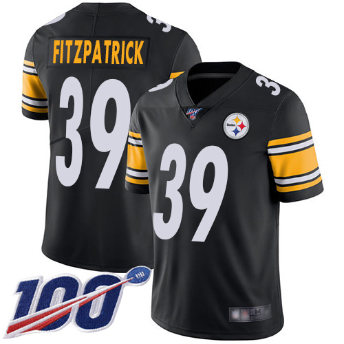 Steelers #39 Minkah Fitzpatrick Black Team Color Men's Stitched Football 100th Season Vapor Limited Jersey Steelers #39 Minkah Fitzpatrick Black Team Color Men's Stitched Football 100th Season Vapor Limited Jersey