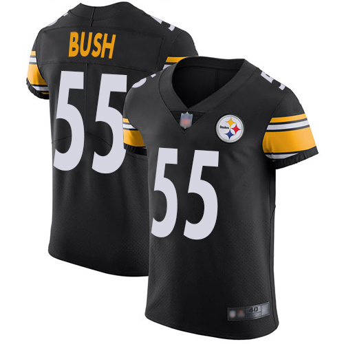 Steelers #55 Devin Bush Black Team Color Men's Stitched Football Vapor Untouchable Elite Jersey Steelers #55 Devin Bush Black Team Color Men's Stitched Football Vapor Untouchable Elite Jersey