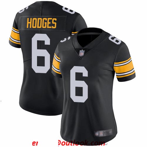 Steelers #6 Devlin Hodges Black Alternate Women's Stitched Football Vapor Untouchable Limited Jersey