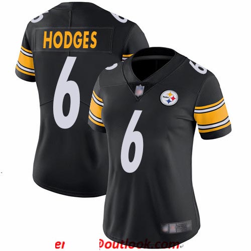 Steelers #6 Devlin Hodges Black Team Color Women's Stitched Football Vapor Untouchable Limited Jersey