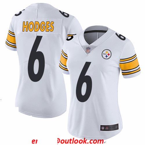 Steelers #6 Devlin Hodges White Women's Stitched Football Vapor Untouchable Limited Jersey