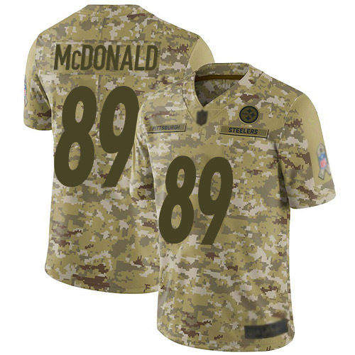Steelers #89 Vance McDonald Camo Men's Stitched Football Limited 2018 Salute To Service Jersey Steelers #89 Vance McDonald Camo Men's Stitched Football Limited 2018 Salute To Service Jersey