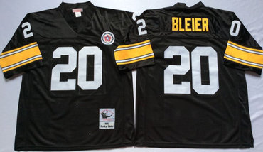 Steelers 20 Rocky Bleier Black Throwback Jersey Steelers 20 Rocky Bleier Black Throwback Jersey